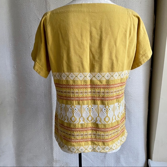 Vintage 60s 70s Embroidered Boho Hippy Tunic Top - Picture 3 of 8